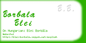borbala blei business card
